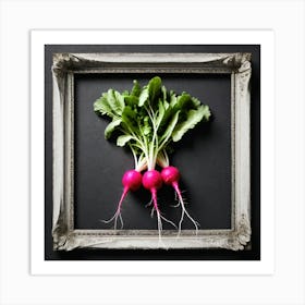 Radish As A Frame (44) Art Print