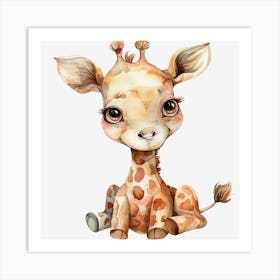 Baby Giraffe Art Print