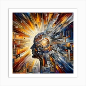 Abstract Of A Head Art Print