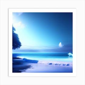 Beach Scene Art Print