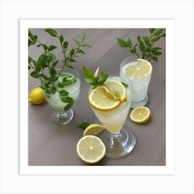 Lemon Drink Art Print