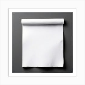 White Paper On A Gray Background 1 Art Print