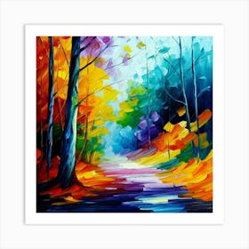 Colorful Autumn Forest Art Print