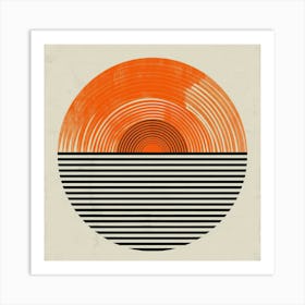 Sunset In A Circle Art Print