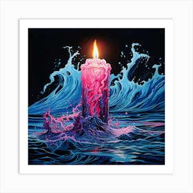 Candle In The Water 2 Art Print