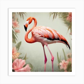 American Flamingo Art Print 1 Art Print