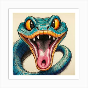 Snake Head Art Print