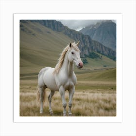 Horse In The Fields Art Print