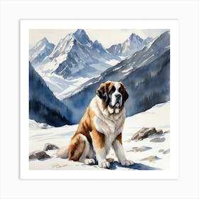 St Bernard 67 Art Print