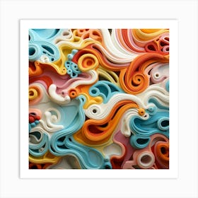 Colorful Swirls Art Print