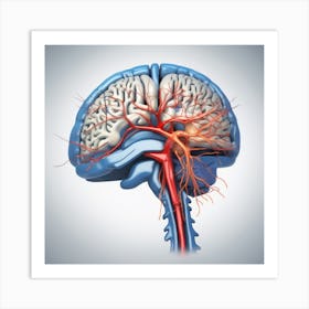 Blood Vessels In The Brain 1 Art Print