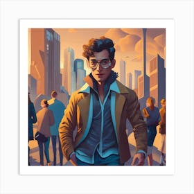 Futuristic Cityscape Art Print