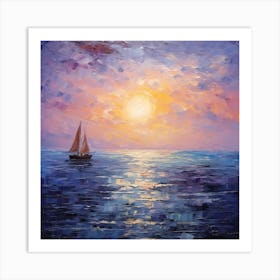 Monet's Seawater Poetry Art Print