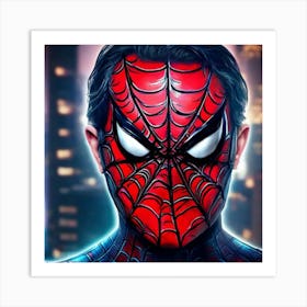 Scary Spiderman Face Paint 2 Art Print