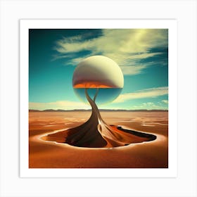 Tree In The Desert Art Print