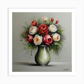 Roses In A Vase 1 Art Print