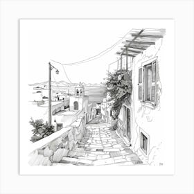 Mykonos Street Art Print