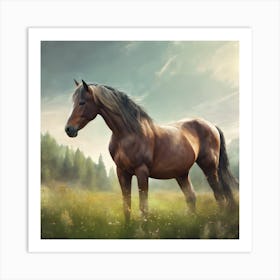 Horse In The Meadow 5 Art Print