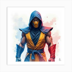 Mortal Kombat Ninja Fighter Concept Art (419) Art Print