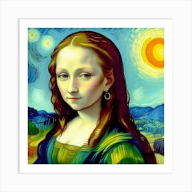 Fresh Interpretation The Youthful Mona Lisa Art Print