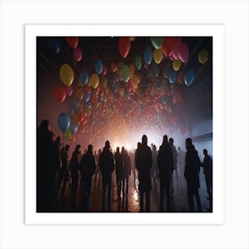 Balloons In The Sky Art Print