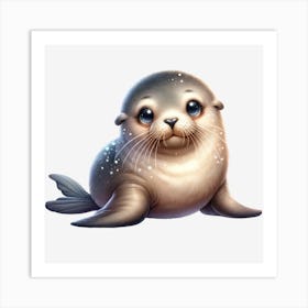 Australian Sea Lion Art Print