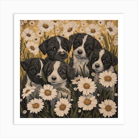 Puppies Fairycore Painting 1 Art Print