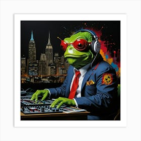 Dj Frog Art Print