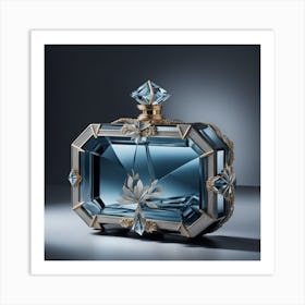 Blue Perfume Bottle 2 Art Print