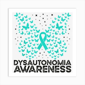 Dysautonomia Awareness Butterfly Ribbon Pots Awareness Month Art Print