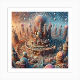 Futuristic City 1 Art Print