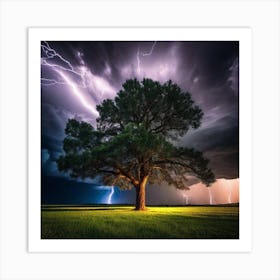 Lightning Tree 18 Art Print