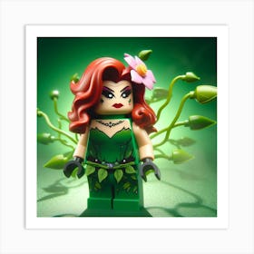 Poison Ivy from Batman in Lego style 1 Art Print