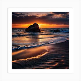 Sunset On The Beach 97 Art Print