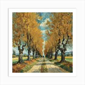 Avenue Of Trees Painting Vincent Van Gogh Art Art Print 2 Art Print