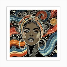 Etheryn Celestial Portrait Art Print