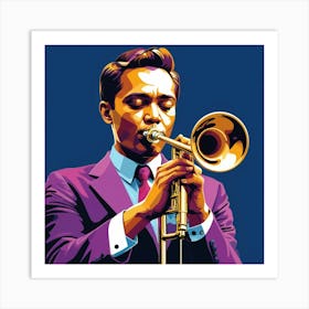 Albedobase Xl Geojazz Trumpet Musician Pop Art Wpaplogy 2 Art Print