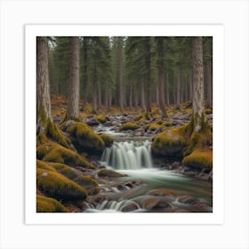 Mossy Stream 1 Art Print