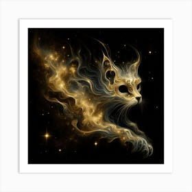 Golden Cat 37 Art Print