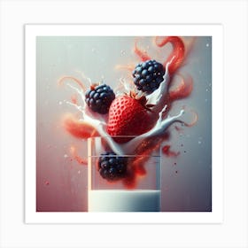 Splash Of Milk 1 Art Print