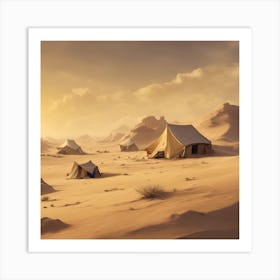 Tents In The Desert Art Print