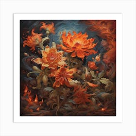 The Fiery Flower 4 Art Print