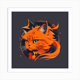 Orange Cat 1 Art Print