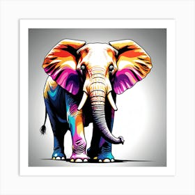 Colorful Elephant 1 Art Print