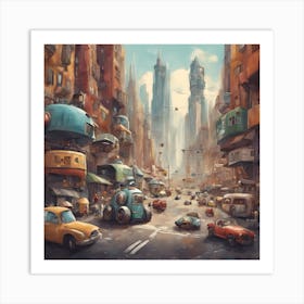 Futuristic City Art Print