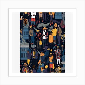 People In The City Art Print