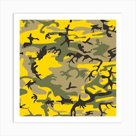 Yellow Camouflage, Green Camouflage, Urban Camouflage, Military, Army Art Print