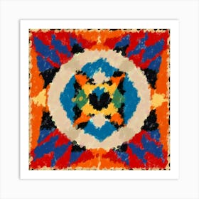 Vibrant Rays Kaleidoscope Art Print