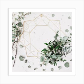 Geometric Wreath Art Print