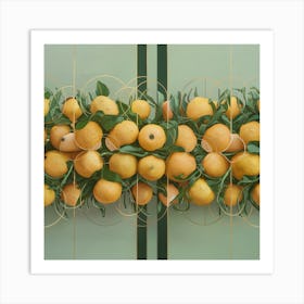 Oranges On A Wall Art Print